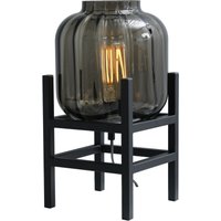 Dekorative Tischleuchte Glas Metall Schwarz 34 cm E27 von Masterlight
