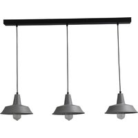 Design Hängeleuchte Grau Ø25cm 3xE27 lang L:100cm Design Hängeleuchte Grau Ø25cm 3xE27 lang L:100cm von Masterlight