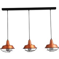 Design Pendelleuchte Kupfer Ø25cm 3xE27 Ziergitter von Masterlight