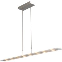 Dimmbare LED Pendelleuchte Glasschirm Nickel matt von Masterlight