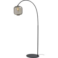Gebogene Stehlampe Schwarz Metall Glas 181 cm E27 von Masterlight