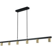 Hängelampe Gold Schwarz 160 cm breit Metall Esstisch von Masterlight
