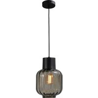 Hängelampe Schwarz Glas Metall E27 verstellbar ELYA von Masterlight