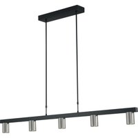 Hängelampe Schwarz Nickel 130 cm breit Metall Esszimmer von Masterlight