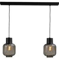 Hängeleuchte Schwarz 2-flammig Glas Metall verstellbar von Masterlight