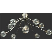LED Deckenlampe mit Glasschirm matte Nickel Optik von Masterlight