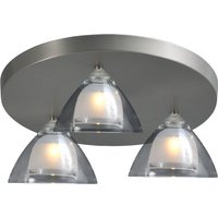 LED Designerleuchte mit Glasschirm in Nickel matt von Masterlight