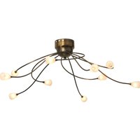Moderne LED Sparlampe mit Glasschirm Braun rustikal Moderne LED Sparlampe mit Glasschirm Braun rustikal von Masterlight