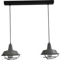 Pendelleuchte Grau Ø25cm 2-flmg Ziergitter Schwarz Pendelleuchte Grau Ø25cm 2-flmg Ziergitter Schwarz von Masterlight