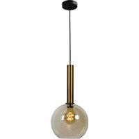 Pendelleuchte Messing Schwarz Ø 25 cm Kugel Glas Metall von Masterlight