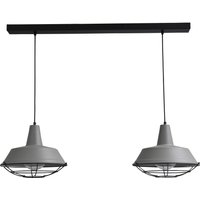 Premium Pendelleuchte Grau Ø35cm 2xE27 Handarbeit von Masterlight