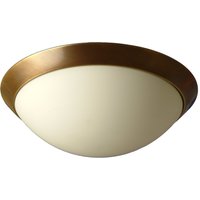 Runde Deckenlampe mit Glasschirm in Messing von Masterlight