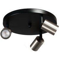 Runder Spot Metall 3-flammig Ø 35 cm Schwarz Nickel Runder Spot Metall 3-flammig Ø 35 cm Schwarz Nickel von Masterlight