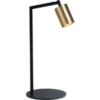 Schreibtischlampe Schwarz Gold 50 cm verstellbar Metall von Masterlight