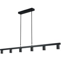 Schwarze Pendelleuchte Metall 6-flammig 160 cm Schwarze Pendelleuchte Metall 6-flammig 160 cm von Masterlight