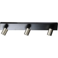 Spot Lampe 3-flammig Metall GU10 70 cm Schwarz Nickel Spot Lampe 3-flammig Metall GU10 70 cm Schwarz Nickel von Masterlight