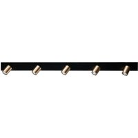 Spot Strahler Schwarz Gold 130 cm lang 5-flammig Spot Strahler Schwarz Gold 130 cm lang 5-flammig von Masterlight