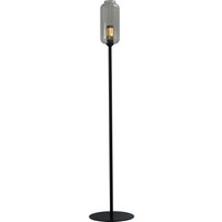 Stehlampe Schwarz 165 cm E27 Rauchglas Metall von Masterlight