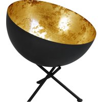 Tischlampe Grau Metall Gold Ø40cm Premium LARINO von Masterlight