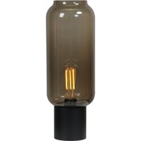 Tischlampe Schwarz Glas Schirm 43 cm hoch Wohnzimmer von Masterlight