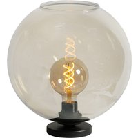 Tischleuchte Glas Ø 30 cm Rauch Schwarz E27 Wohnzimmer von Masterlight