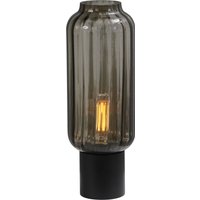 Tischleuchte Rauchglas Metall 43 cm Schwarz E27 von Masterlight