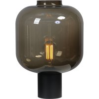 Tischleuchte Schwarz Rauchglas Metall 41 cm hoch E27 von Masterlight