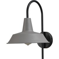Wandlampe Grau XXL Schirm Ø25cm Handarbeit PRATO von Masterlight