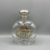 Vintage Etains Du Manoir Kristall Und Zinn Cognac Dekanter Schweres Geätztes Label, Housewarminggeschenk von Masterpearl