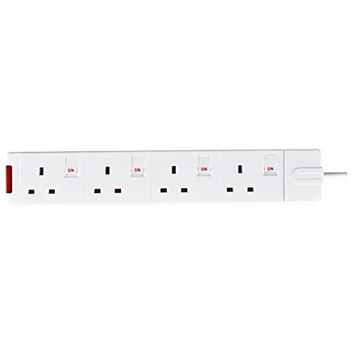 4 Skt 13 A Ind Sw Trailing Socket Weiß von Masterplug