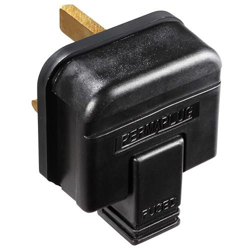 Masterplug Robuster 13 Ampere-Stecker, 57,5 x 48 mm, Schwarz von Masterplug