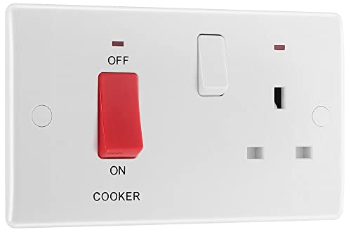Nexus 870-01 - WHITE PLASTIC - COOKER SOCKET von British General