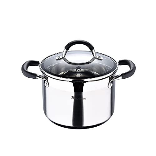 MasterPRO BGMP-1505-BK OLLA 20X14CM 4L ACERO INOX IND C/TAPA FOODIES MP Eisentöpfe von MasterPRO