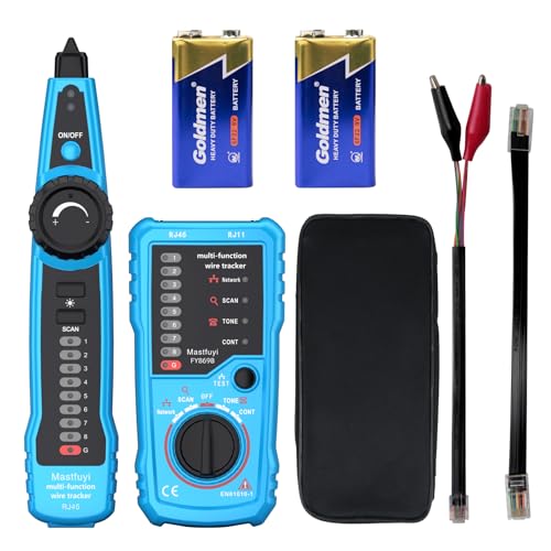 Netzwerk Kabel Tester, Tracer mit Probe Ton, RJ11 RJ45 Line Finder, Wire Tracker Multifunktion, Ethernet LAN Netzwerk Cat5 Cat6 Kabel Wartung Kollation, Telefonleitung Test von Mastfuyi