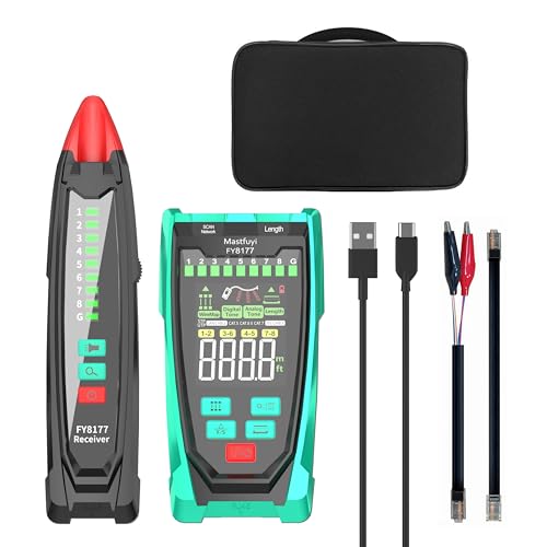 Mastfuyi Netzwerk Kabeltester, geschirmte Leitung Finder, Kabel Tracer mit Probe Ton, Multi-Funktions-Draht-Tester, Ethernet LAN Netzwerk Cat5/6/7 Kabel Wartung Veranstalter, Telefonleitung Test Mastfuyi Netzwerk Kabeltester, geschirmte Leitung Finder, Kabel Tracer mit Probe Ton, Multi-Funktions-Draht-Tester, Ethernet LAN Netzwerk Cat5/6/7 Kabel Wartung Veranstalter, Telefonleitung Test von Mastfuyi