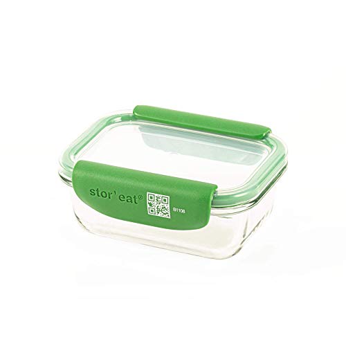 Mastrad Stor'eat Glasboxen - Innovative Aufbewahrungsboxen mit Handy-App - Lebensmittel Behälter mit abnehmbaren Griffen - spülmaschinenfest - Frischhaltedosen für Aufbewahrung von Gütern von mastrad