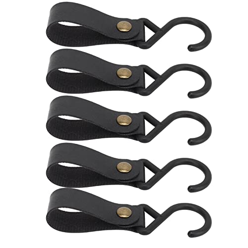 Masyrt 15 PCs Leders Haken Hochfest Multifunktionale Tragbare Kleiderbügel für Outdoor Camping (#1) von Masyrt