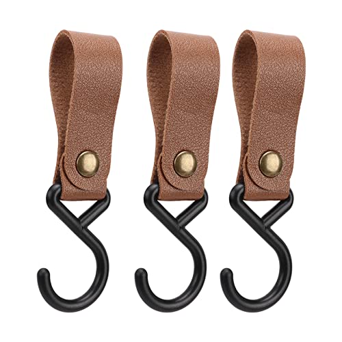 Masyrt 15 PCs Leders Haken Hochfest Multifunktionale Tragbare Kleiderbügel für Outdoor Camping (#2) von Masyrt