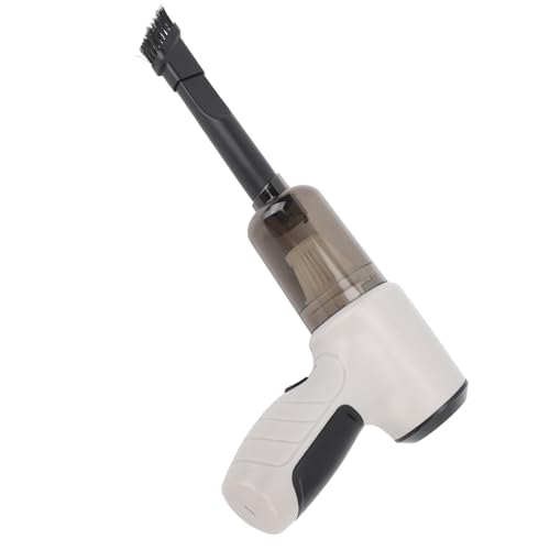 Masyrt Auto-Staubsauger, Tragbarer Handstaubsauger mit Starker Saugkraft, Wiederaufladbarer Akku-Staubsauger mit 2400 MAh (Grau-weiß) von Masyrt
