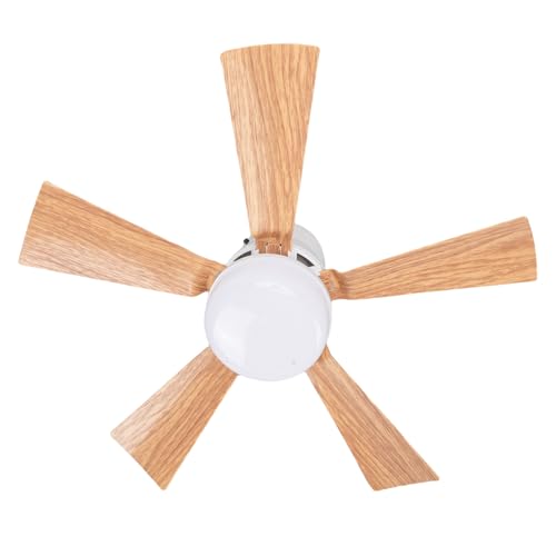 Masyrt Deckenventilatoren mit Lichtern und Fernbedienung,LED dimmbare Deckenventilator mit Holzkornblättern,2H/4H Timer 3 Farbtemperatur 3 Geschwindigkeiten E26 Basis für Garage (L 40W) von Masyrt