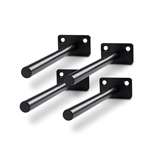 Masyrt Floating Regalhalter, Hochleistungsunterstützung, Unsichtbarer Fester Halter, Blind Floating Shelf Fix Halter 2PCS A 01 2 Löcher Schwarz 150 Mm, aus Premium -Eisen Hergestellt von Masyrt