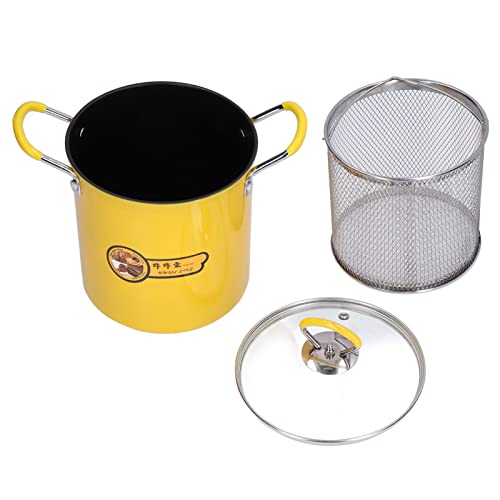 Masyrt Frittichtopf 3L Mini Edelstahl Japaner Brillenkanal mit Ölfilterregal Deckel für Küchen Französisch Pommes, Hühnchen Masyrt Frittichtopf 3L Mini Edelstahl Japaner Brillenkanal mit Ölfilterregal Deckel für Küchen Französisch Pommes, Hühnchen von Masyrt