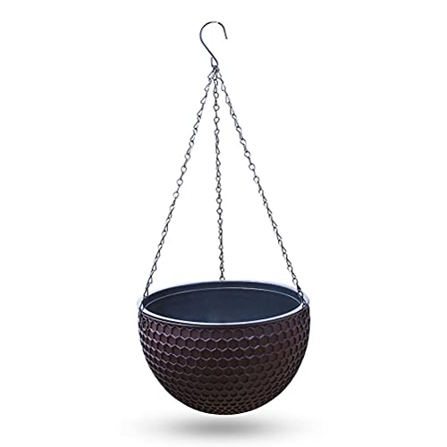 Masyrt Hängende Pflanzentöpfe 16 cm Innenplastik Weißer Rattan Hängekorb (#1) von Masyrt