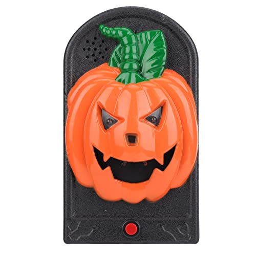 Masyrt Halloween Türklingel,Halloween Horror Türklingel mit Hellem Geräusch,Sprechende Türklingeln mit Lightup Augapfel,Dekoration Requisite für Bar Spuk House Escape Room (Kürbisform) von Masyrt