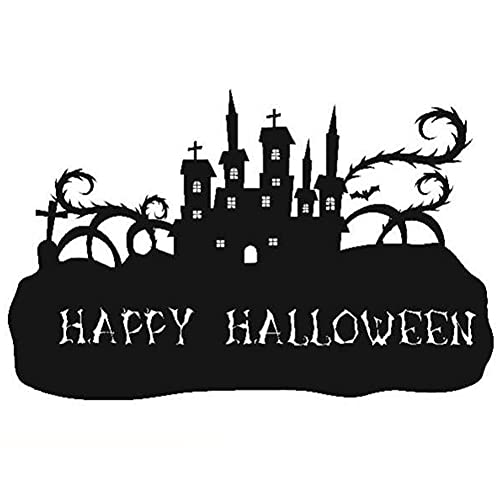 Masyrt Lustige und Einfache Halloween-Dekoration Wandaufkleber Abnehmbar, für Wohnzimmer und Schlafzimmer mit Fernseher, aus Ungiftigem Umweltfreundlichem Vinylmaterial Geeignet, 58 * 37 von Masyrt