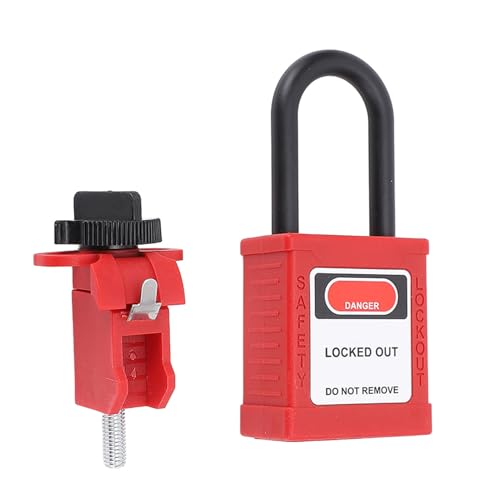 Masyrt Masyrt Lockout -Tag -Out -Vorhängeschloss -Set Isoliert Anti -Verlust -Sicherheit Vorhängeschloss mit Leistungsschaltersperrgerät 2 Schlüssel für Ventilgeräte Elektrische Geräte von Masyrt