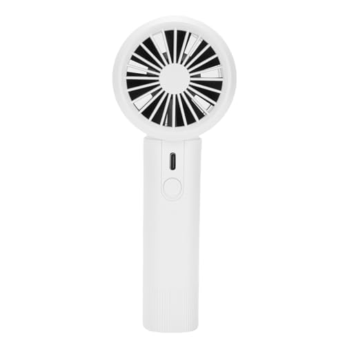 Masyrt Mini Tragbarer Lüfter,Tragbarer Handheld Turbo Lüfter,Wiederaufladbare Persönliche Lüfter,Leichte Lüfter mit 5000 MAh,199 Gear Wind Digital Display für Travel Camping Outdoor (Weiß) von Masyrt