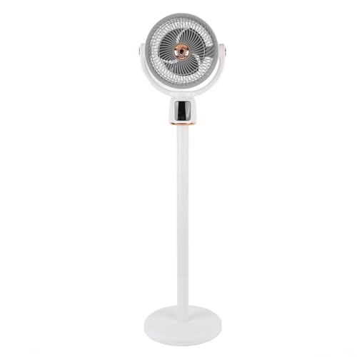Masyrt Oszillierender Stehender Lüfter,8000mAh Wiederaufladbare Batterie USB -Bodendventilator mit Fernbedienung 12H Timer 12 Geschwindigkeiten Einstellbare Höhe für von Masyrt