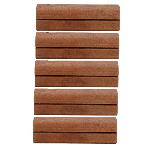 Masyrt Packung mit 5 Hölzernen Visitenkarteninhabern, Fotoständer, Notiz-Clamp/Holder, Office-Zeichenzubehör (Dunkel) von Masyrt