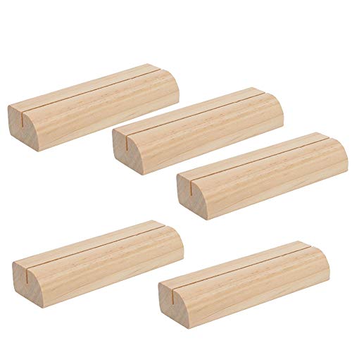 Masyrt Packung mit 5 Hölzernen Visitenkarteninhabern, Fotoständer, Notiz-Clamp/Holder, Office-Zeichenzubehör (Licht) von Masyrt